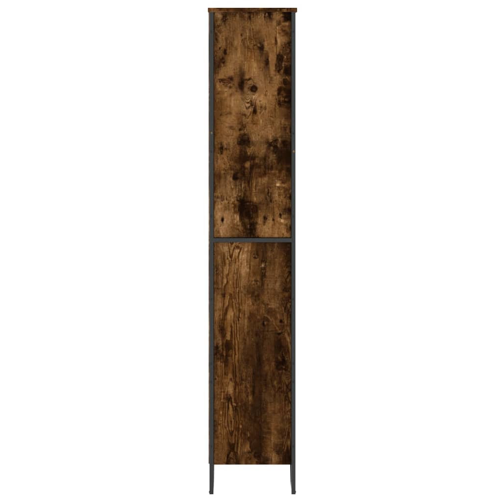 vidaXL Book Cabinet Smoked Oak 80x31x169 cm Engineered wood 5