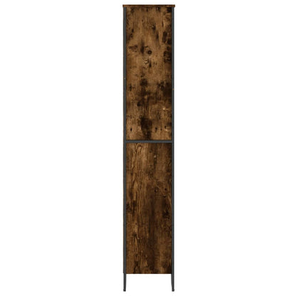 vidaXL Book Cabinet Smoked Oak 80x31x169 cm Engineered wood 5