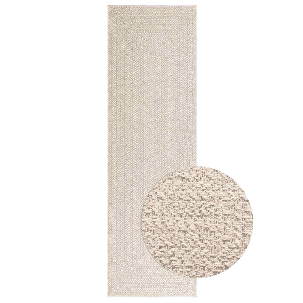 vidaXL Rug ZIZUR Cream 80x250 cm Jute Look Indoor and Outdoor 1