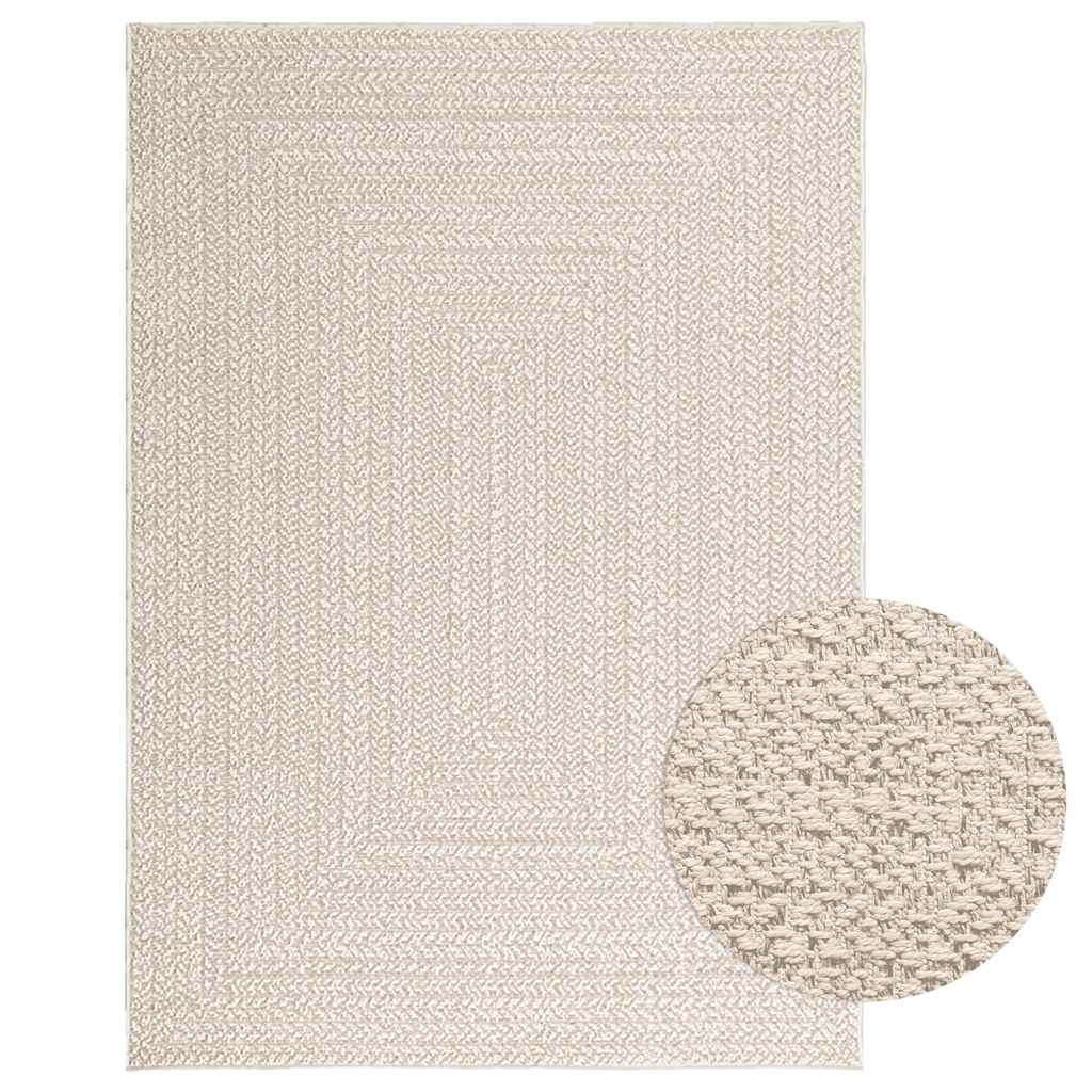 vidaXL Rug ZIZUR Cream 120x170 cm Jute Look Indoor and Outdoor 1