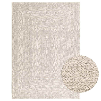 vidaXL Rug ZIZUR Cream 120x170 cm Jute Look Indoor and Outdoor 1