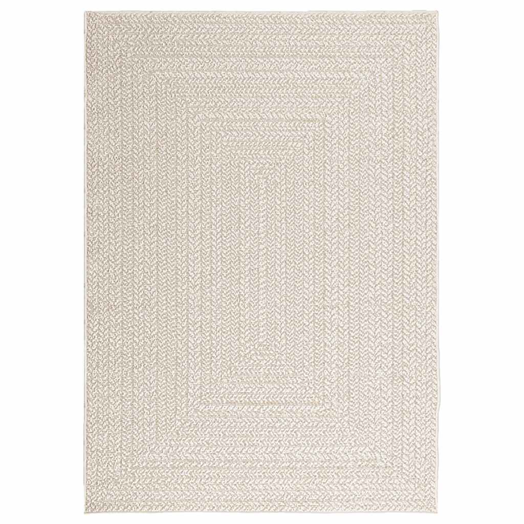 vidaXL Rug ZIZUR Cream 120x170 cm Jute Look Indoor and Outdoor 3