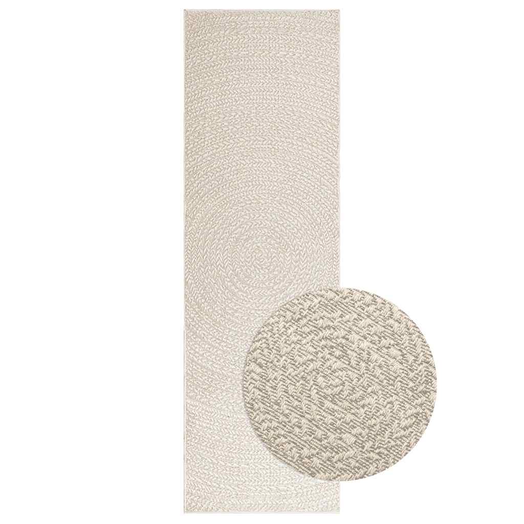vidaXL Rug ZIZUR Cream 80x250 cm Jute Look Indoor and Outdoor 1