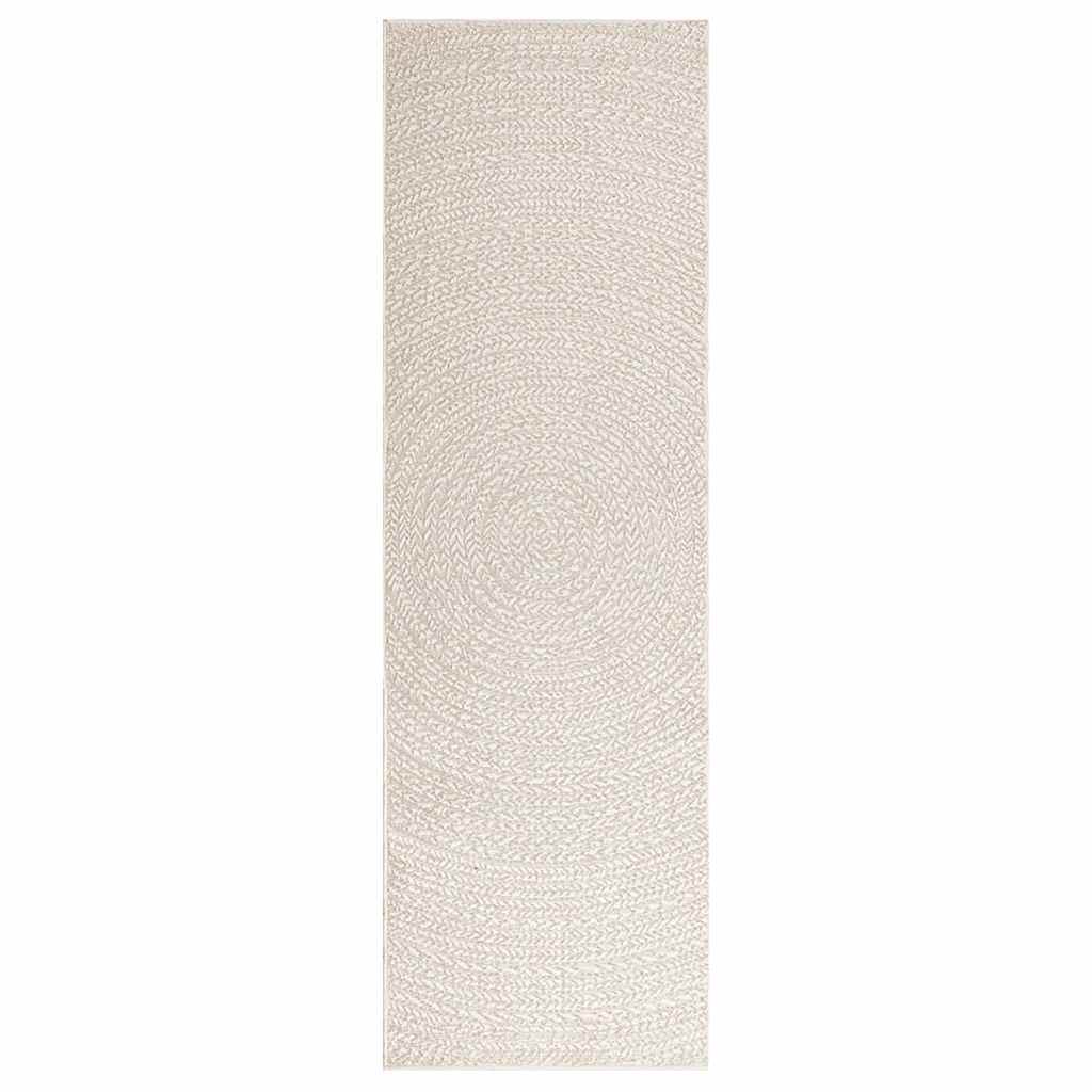 vidaXL Rug ZIZUR Cream 80x250 cm Jute Look Indoor and Outdoor 3