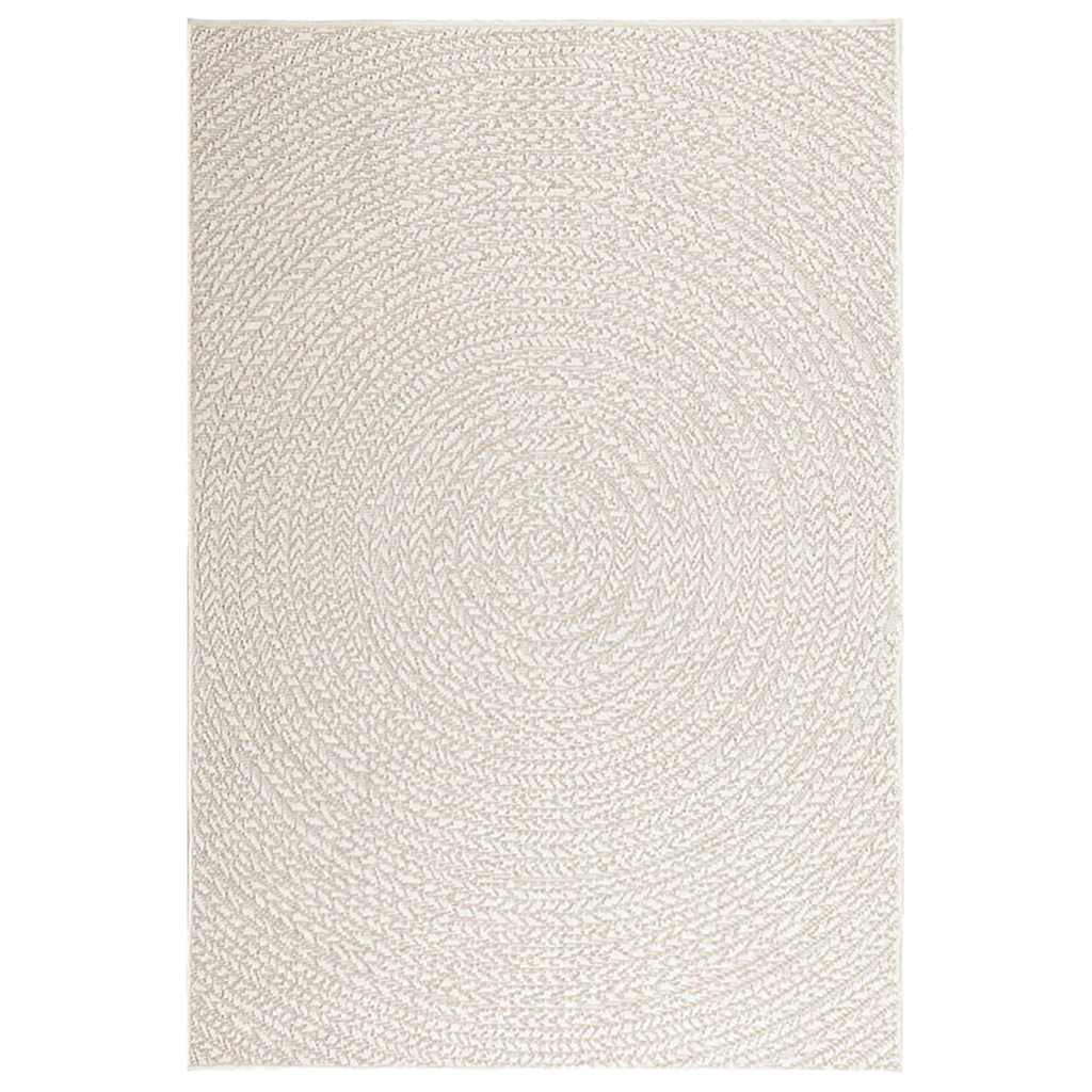 vidaXL Rug ZIZUR Cream 120x170 cm Jute Look Indoor and Outdoor 3
