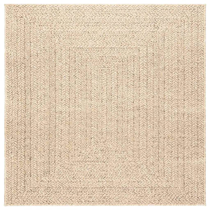 vidaXL Rug ZIZUR Beige 120x120 cm Jute Look Indoor and Outdoor 2