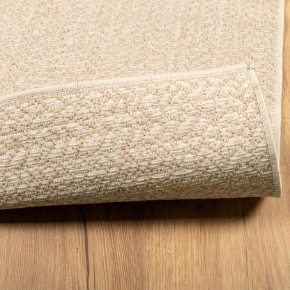 vidaXL Rug ZIZUR Beige 120x120 cm Jute Look Indoor and Outdoor 5