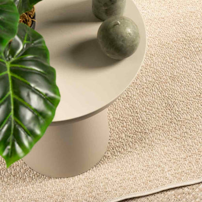 vidaXL Rug ZIZUR Beige 120x120 cm Jute Look Indoor and Outdoor 1