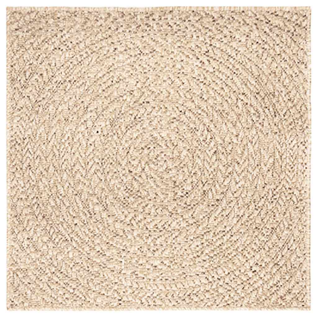 vidaXL Rug ZIZUR Beige 120x120 cm Jute Look Indoor and Outdoor 2