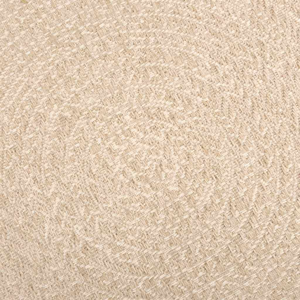 vidaXL Rug ZIZUR Beige 120x120 cm Jute Look Indoor and Outdoor 6