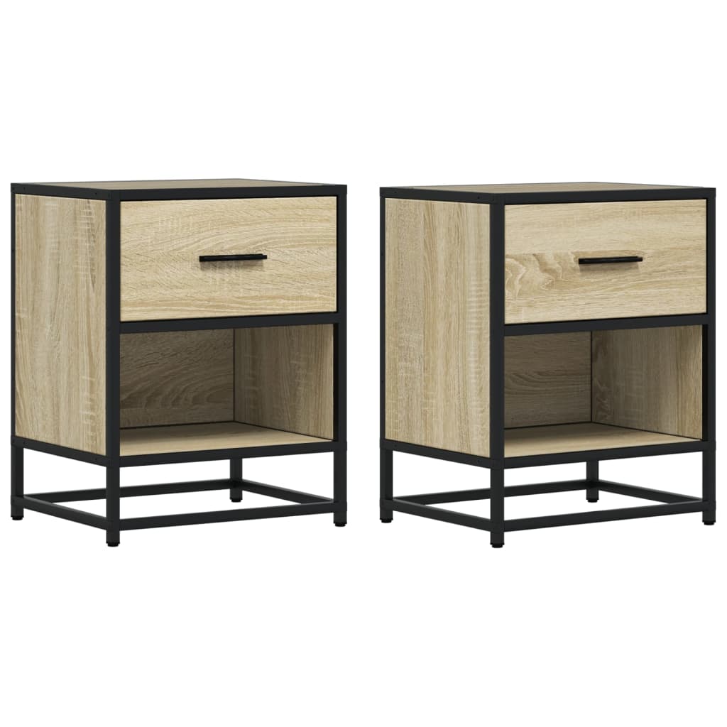 vidaXL Bedside Cabinets 2 pcs Sonoma Oak 40x31x50 cm Engineered Wood 2