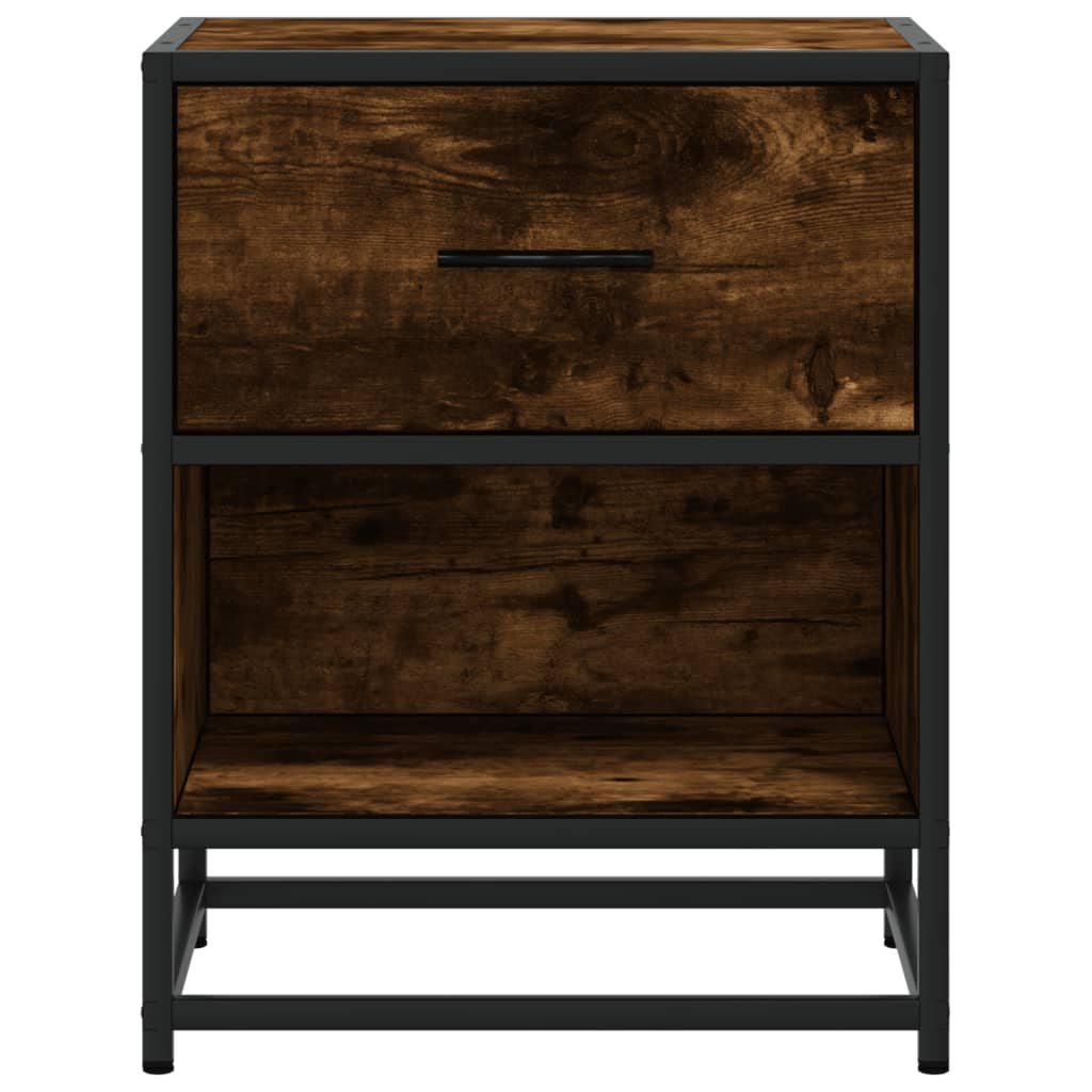 vidaXL Bedside Cabinets 2 pcs Smoked Oak 40x31x50 cm Engineered Wood 5