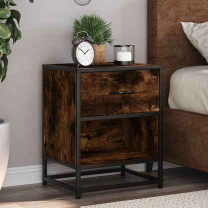 vidaXL Bedside Cabinets 2 pcs Smoked Oak 40x31x50 cm Engineered Wood 1