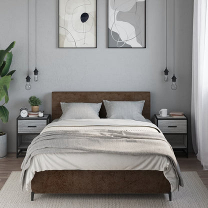 vidaXL Bedside Cabinets 2 pcs Grey Sonoma 40x31x50 cm Engineered Wood 3