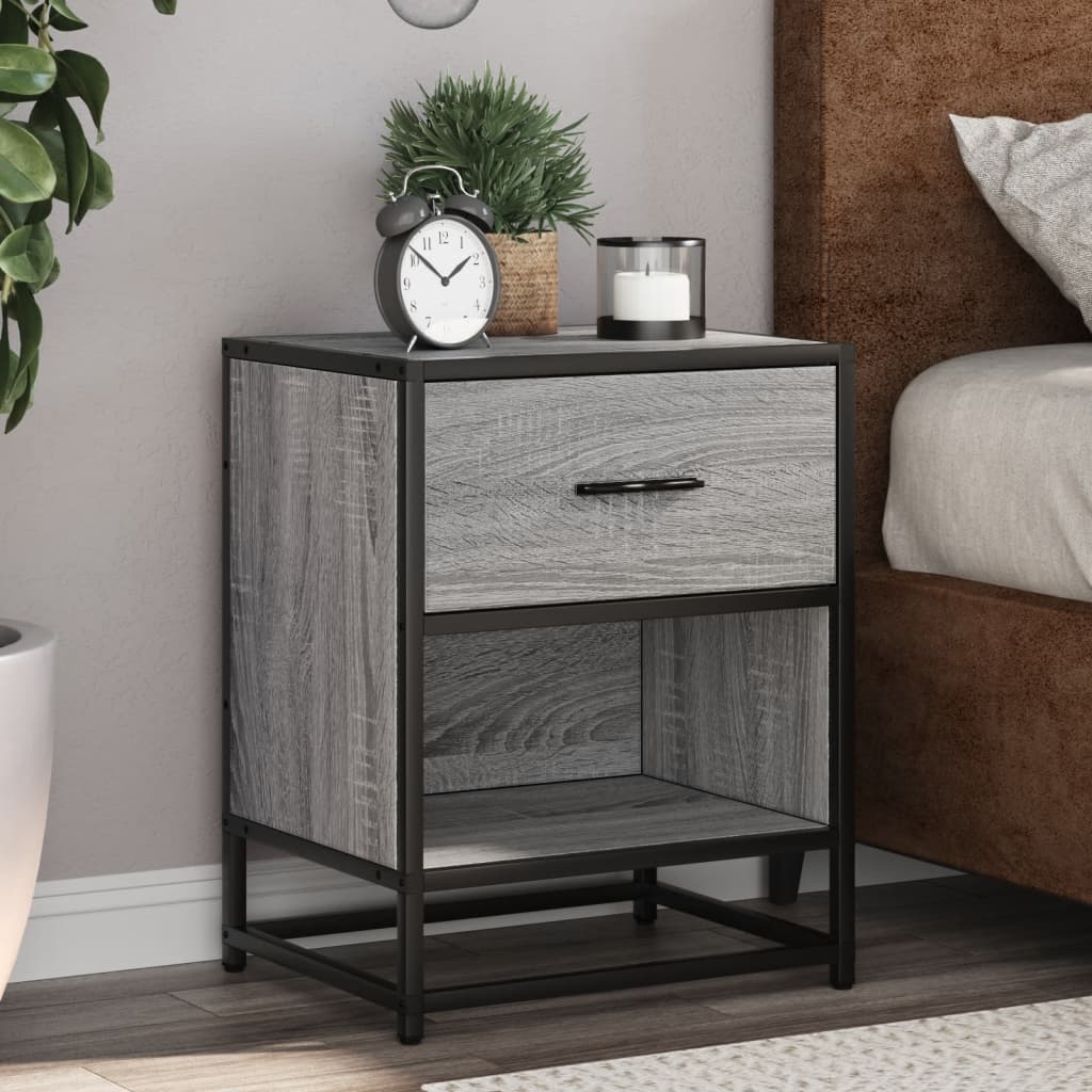 vidaXL Bedside Cabinets 2 pcs Grey Sonoma 40x31x50 cm Engineered Wood 1