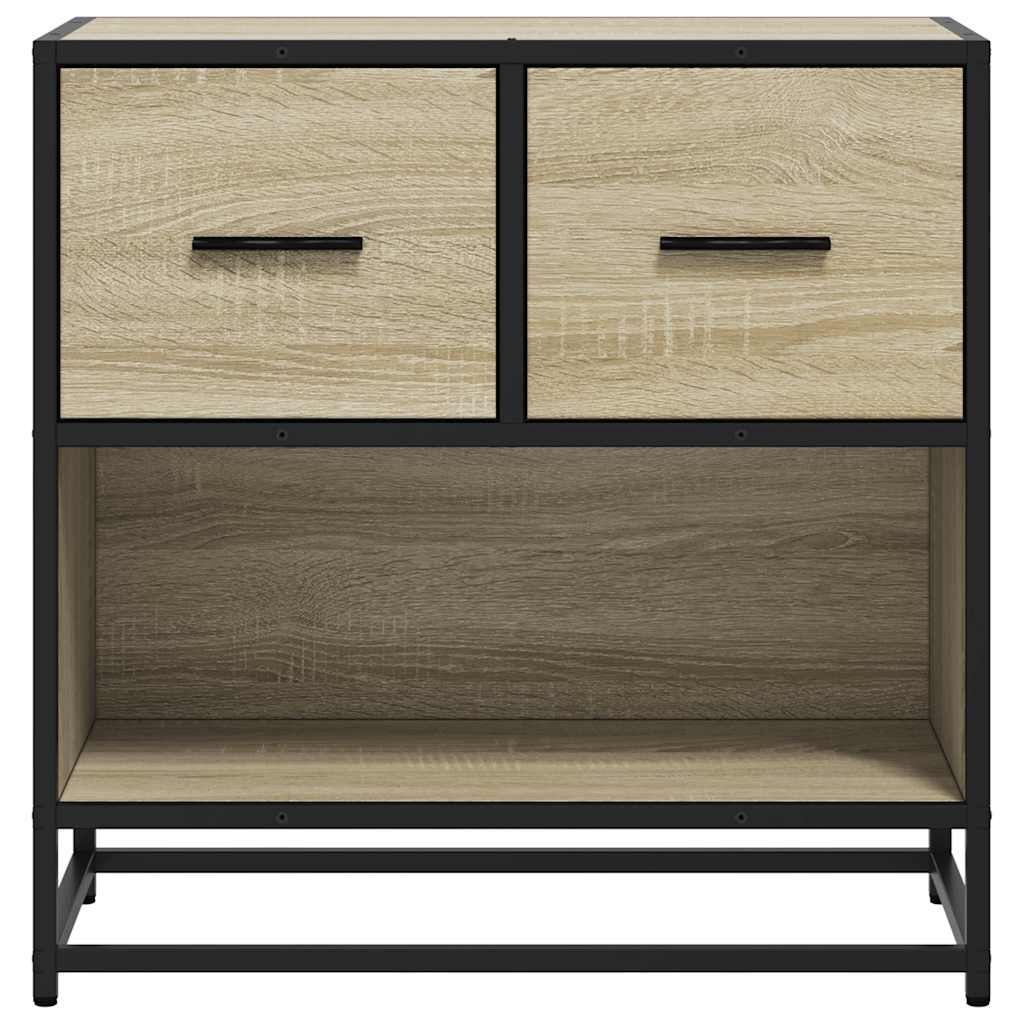 vidaXL Bedside Cabinet Sonoma Oak 60x31x60 cm Engineered Wood and Metal 5