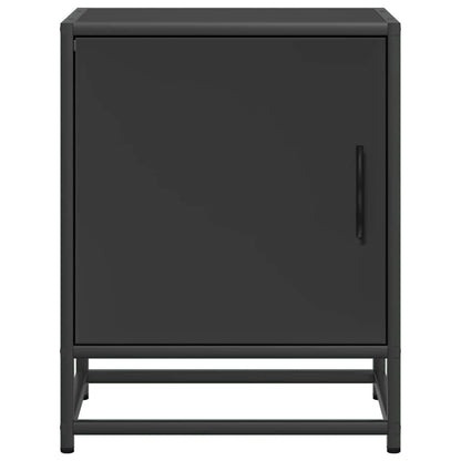 vidaXL Bedside Cabinets 2 pcs Black 40x31x50 cm Engineered Wood and Metal 5