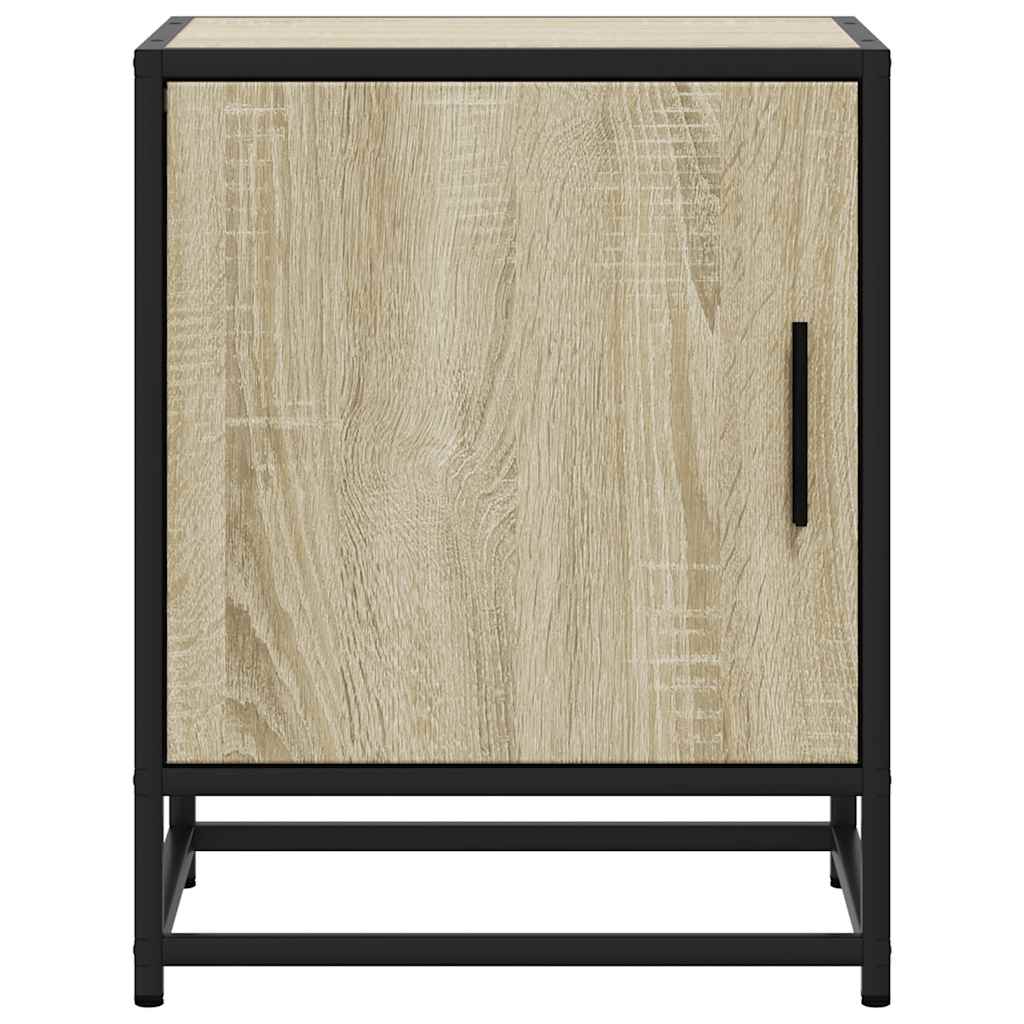 vidaXL Bedside Cabinets 2 pcs Sonoma Oak 40x31x50 cm Engineered Wood and Metal 5