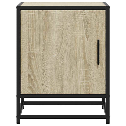 vidaXL Bedside Cabinets 2 pcs Sonoma Oak 40x31x50 cm Engineered Wood and Metal 5