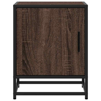 vidaXL Bedside Cabinets 2 pcs Brown Oak 40x31x50 cm Engineered Wood and Metal 5