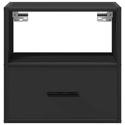 vidaXL Wall-mounted Bedside Cabinets 2 pcs Black 40x31x39.5 cm 5