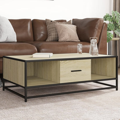 vidaXL Coffee Table 100x57x35 cm Engineered Wood and Metal