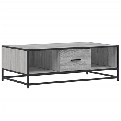 vidaXL Coffee Table Grey Sonoma 100x57x35 cm Engineered Wood and Metal 2