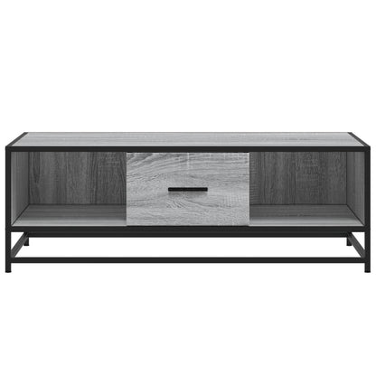 vidaXL Coffee Table Grey Sonoma 100x57x35 cm Engineered Wood and Metal 5