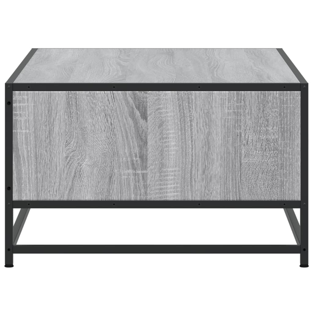vidaXL Coffee Table Grey Sonoma 100x57x35 cm Engineered Wood and Metal 6
