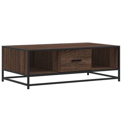 vidaXL Coffee Table Brown Oak 100x57x35 cm Engineered Wood and Metal 2