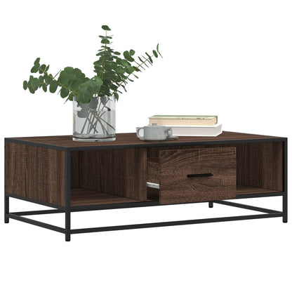 vidaXL Coffee Table Brown Oak 100x57x35 cm Engineered Wood and Metal 4