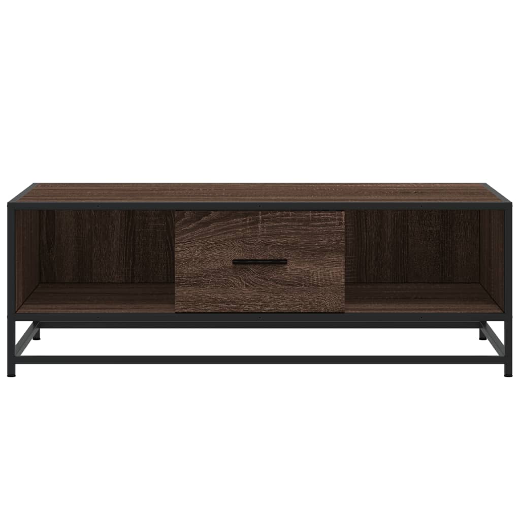 vidaXL Coffee Table Brown Oak 100x57x35 cm Engineered Wood and Metal 5