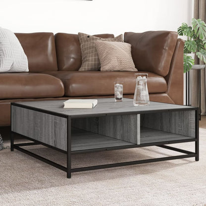vidaXL Coffee Table Brown Oak Engineered Wood and Metal