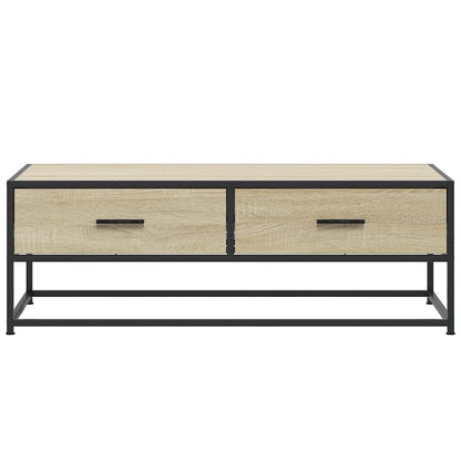vidaXL Coffee Table Sonoma Oak 100x50x35 cm Engineered Wood and Metal 5