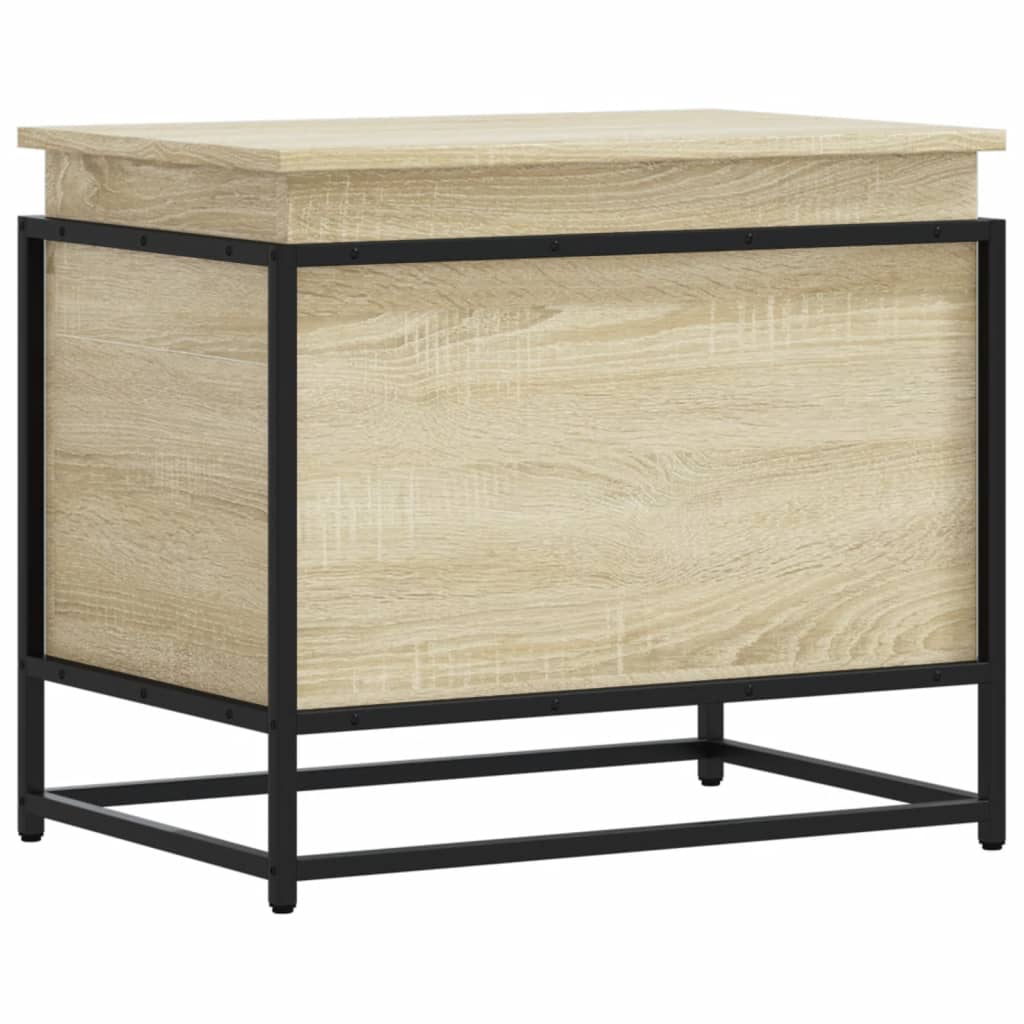 vidaXL Storage Box with Lid Sonoma Oak 60x40x51.5 cm Engineered Wood 2