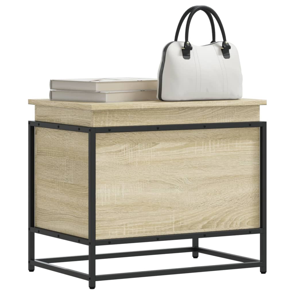 vidaXL Storage Box with Lid Sonoma Oak 60x40x51.5 cm Engineered Wood 1