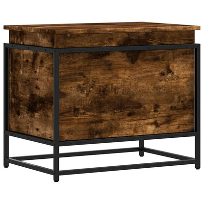 vidaXL Storage Box with Lid Smoked Oak 60x40x51.5 cm Engineered Wood 2