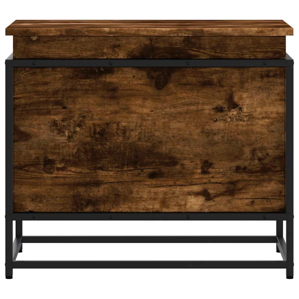 vidaXL Storage Box with Lid Smoked Oak 60x40x51.5 cm Engineered Wood 4