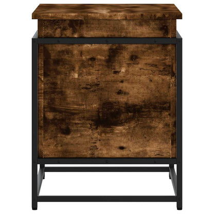 vidaXL Storage Box with Lid Smoked Oak 60x40x51.5 cm Engineered Wood 5