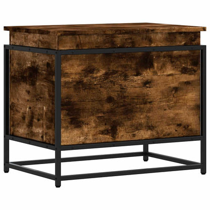 vidaXL Storage Box with Lid Smoked Oak 60x40x51.5 cm Engineered Wood 6