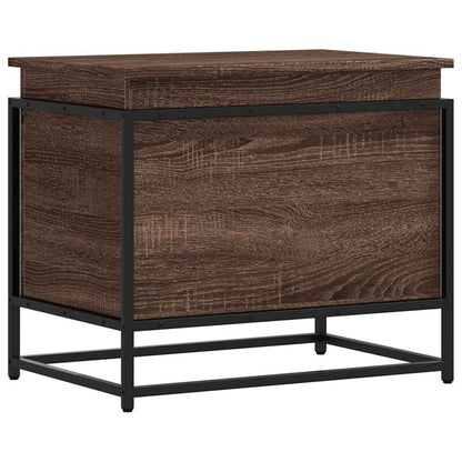 vidaXL Storage Box with Lid Brown Oak 60x40x51.5 cm Engineered Wood 2