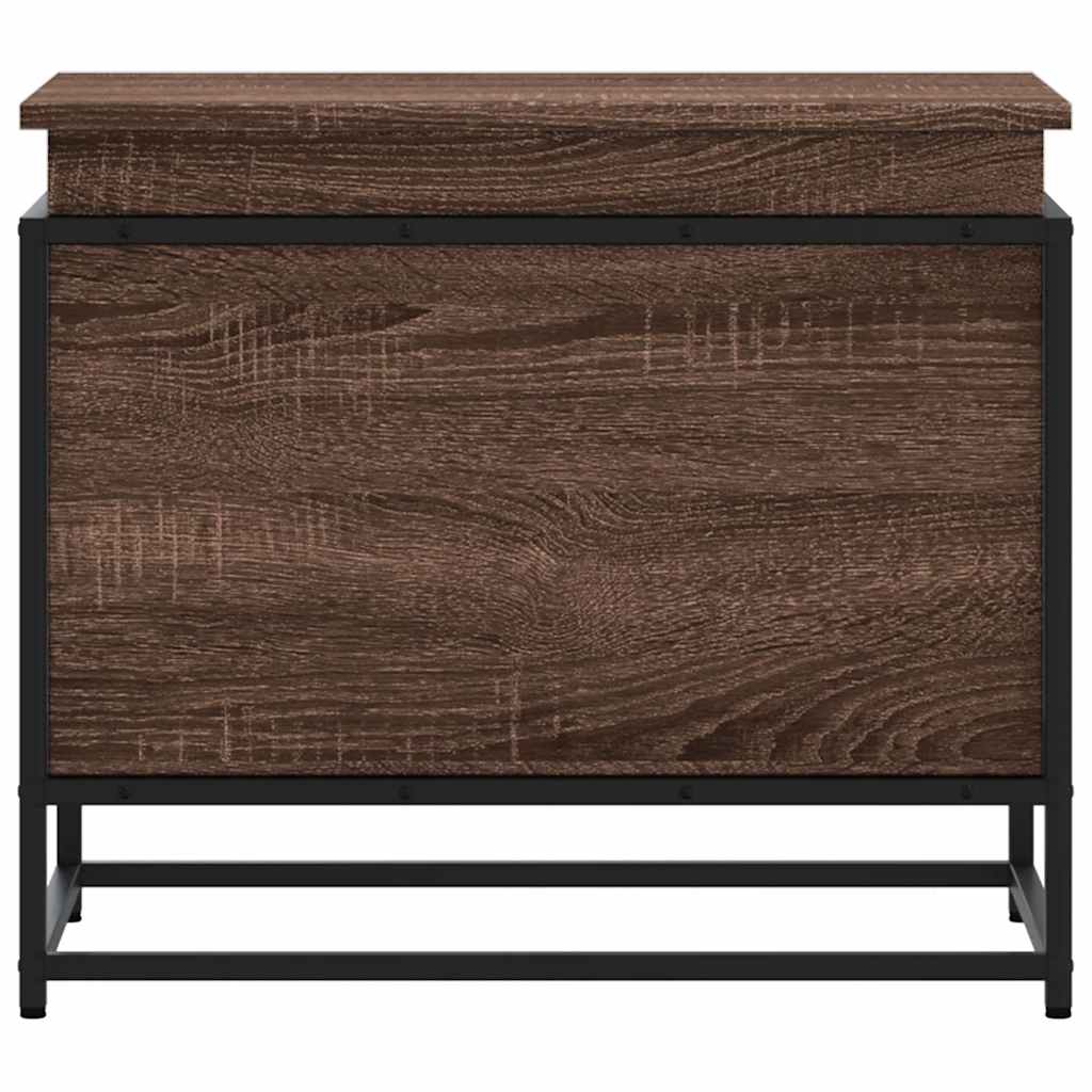 vidaXL Storage Box with Lid Brown Oak 60x40x51.5 cm Engineered Wood 4
