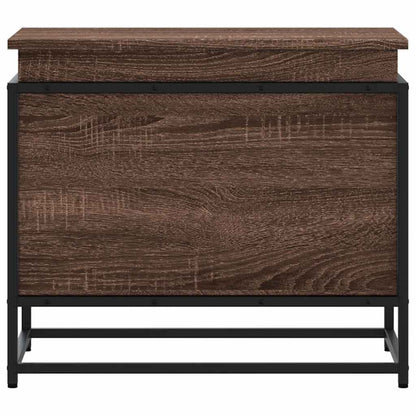 vidaXL Storage Box with Lid Brown Oak 60x40x51.5 cm Engineered Wood 4