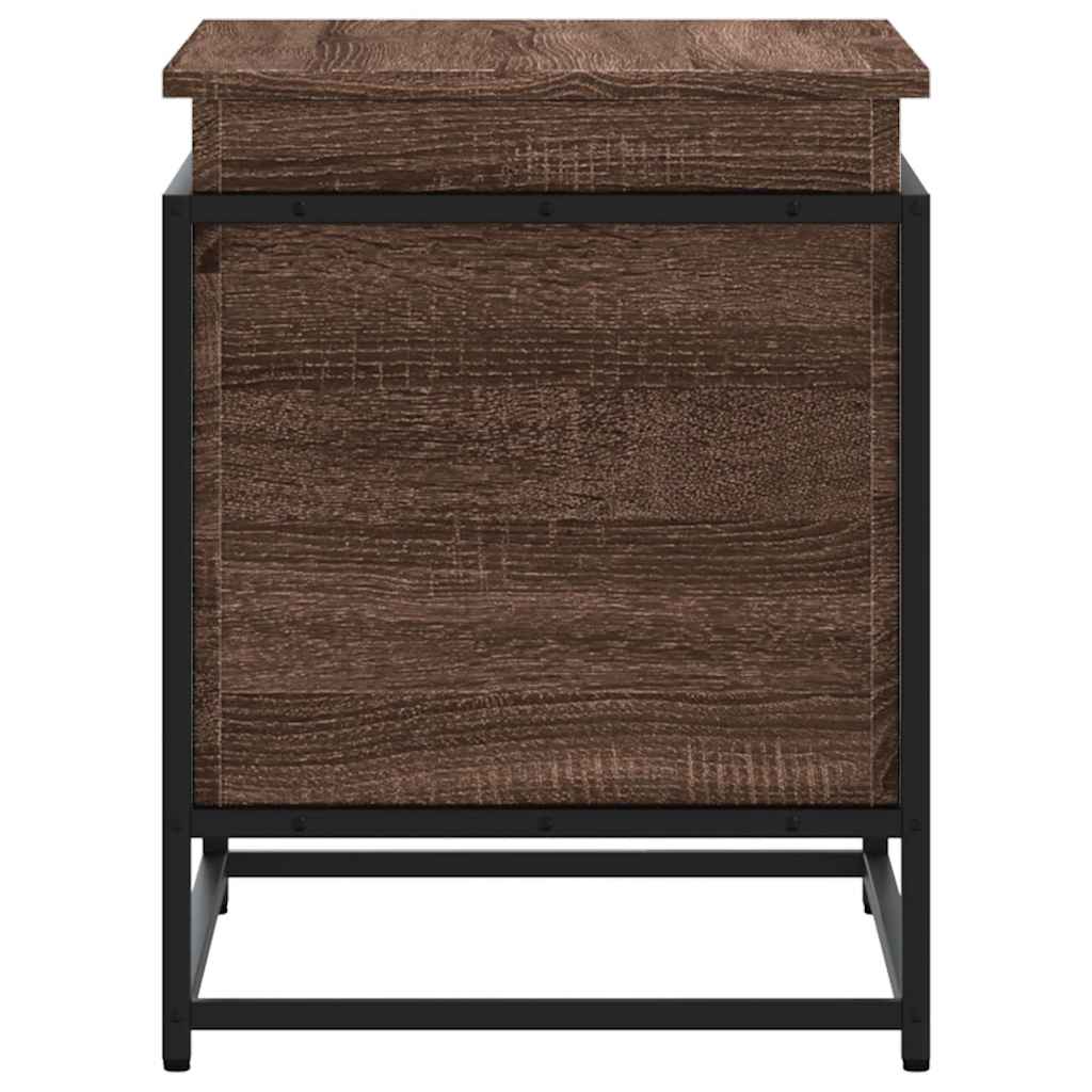 vidaXL Storage Box with Lid Brown Oak 60x40x51.5 cm Engineered Wood 5