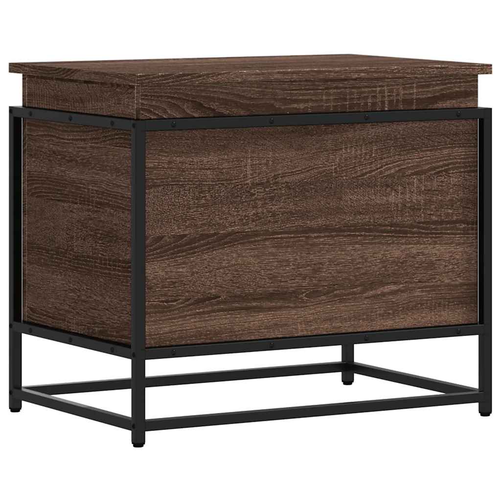 vidaXL Storage Box with Lid Brown Oak 60x40x51.5 cm Engineered Wood 6