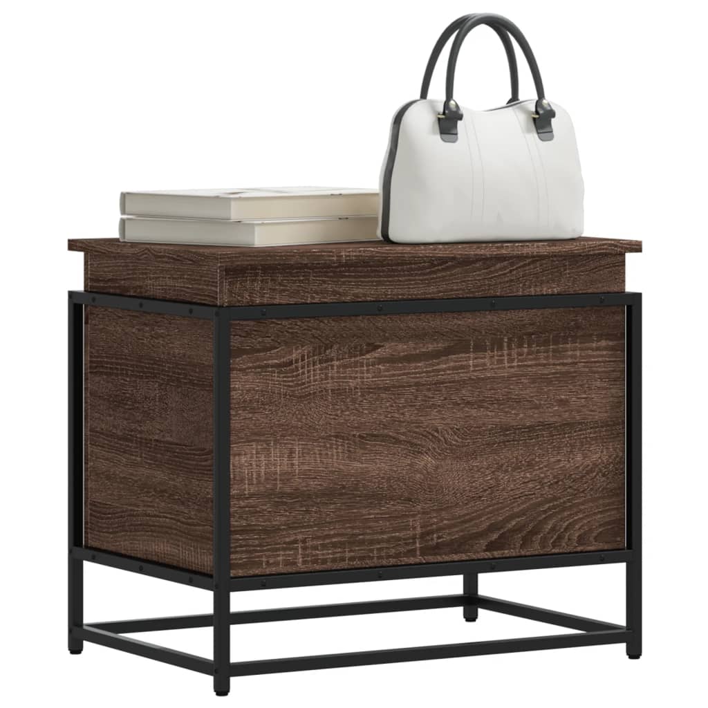 vidaXL Storage Box with Lid Brown Oak 60x40x51.5 cm Engineered Wood 1