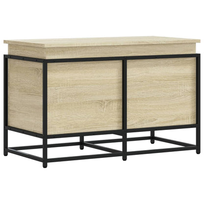 vidaXL Storage Box with Lid Sonoma Oak 80x40x51.5 cm Engineered Wood 2