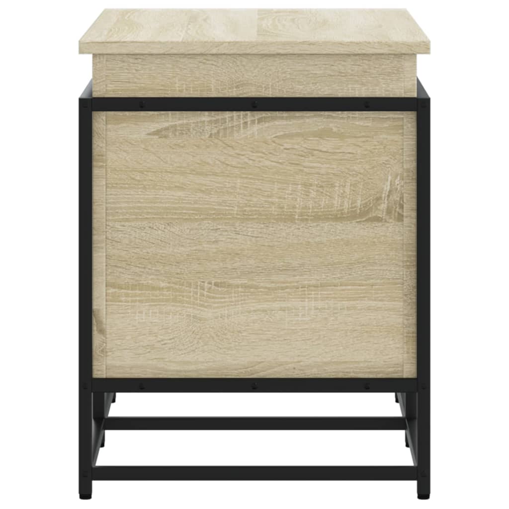 vidaXL Storage Box with Lid Sonoma Oak 80x40x51.5 cm Engineered Wood 5