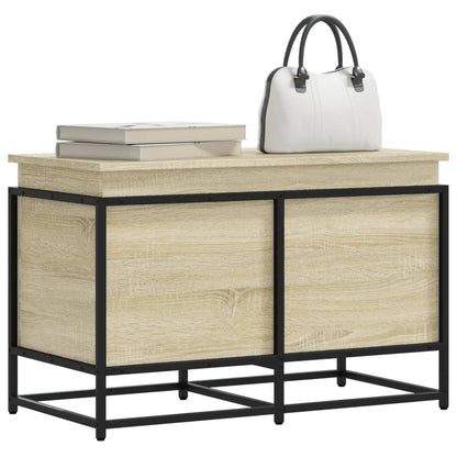 vidaXL Storage Box with Lid Sonoma Oak 80x40x51.5 cm Engineered Wood 1