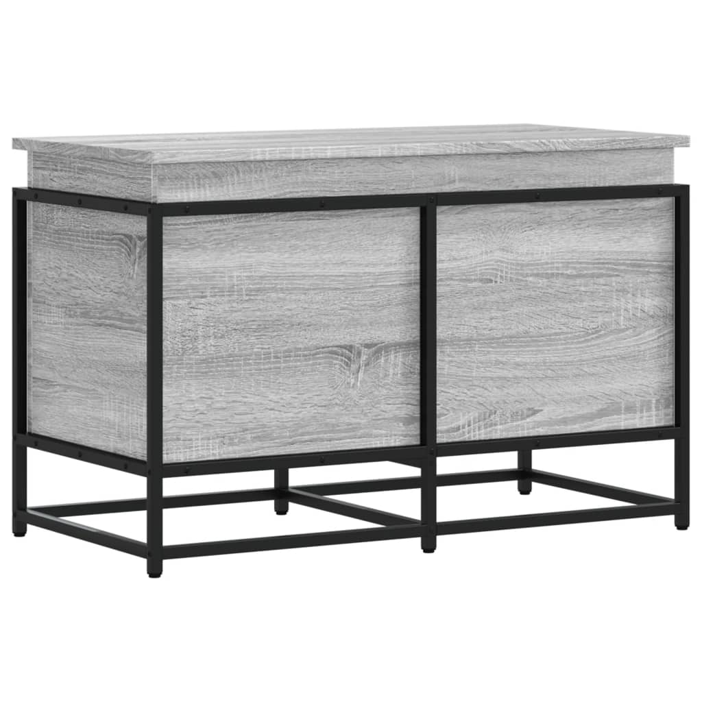 vidaXL Storage Box with Lid Grey Sonoma 80x40x51.5 cm Engineered Wood 2